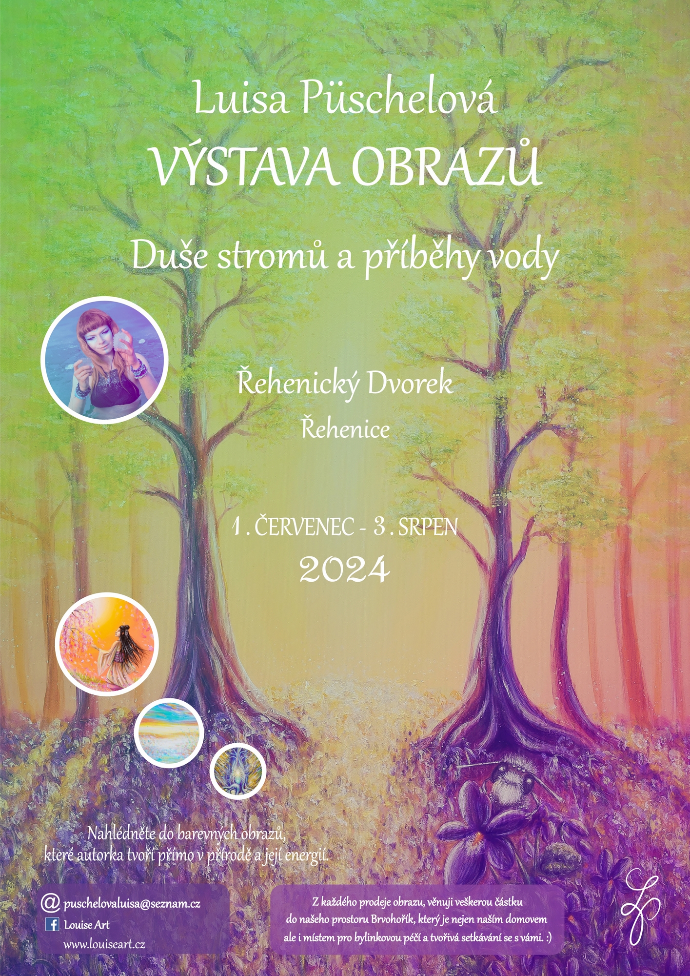 🌈POZVÁNKA NA MOU VÝSTAVU OBRAZŮ V ŘEHENICKÉM DVORKU🌈