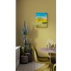dining room with a large cactus plant