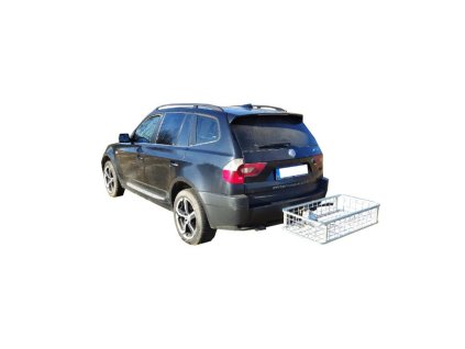 AM Vysoký koš nosiče na tažné zařízení - rychloupínací pákový sklopný