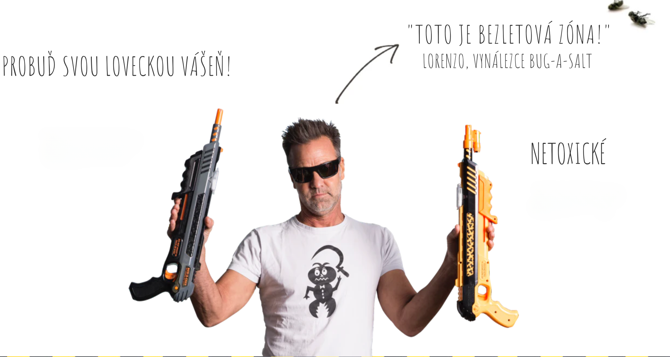 Lorenzo holding two guns