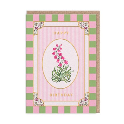 V AGC12599 Cottagecore Pink Campanula Greeting Card 12599 WEB 2