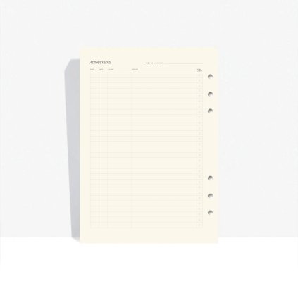 Appointment Cards Inserts 1