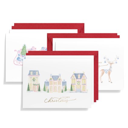 Sada minipřání Christmas Houses