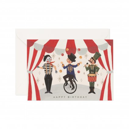 Greeting Card Happy Birthday Card Circus Day One Paper GCB013