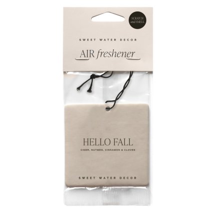 AF017 HELLO FALL CAR AIR FRESHENER 964784 1800x1800