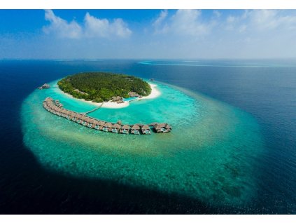 aerial view of the island