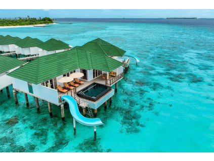 water pavilion with slide