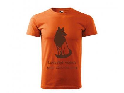 Pánske tričko Oranžové LOVECKÁ VÁŠEŇ