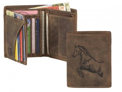 GREENBURRY 1701 Kôň - kožená peňaženka hnedá