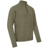 242008 021 566 Herren Woll Halfzip Sweater dunkel oliv rechts