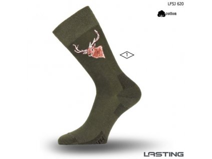 lasting bavlnene ponozky lfsj zelene