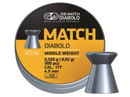 Diabolo JSB MATCH MIDDLE WEIGHT 500ks cal. 4,5 mm