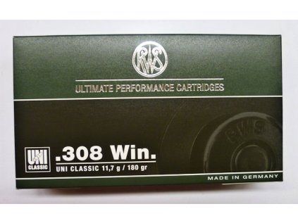 naboj rws 308 win uni classic 117g 20 ks 0 800 800
