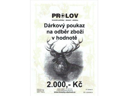 Dárkový poukaz v hodnotě 2000,-