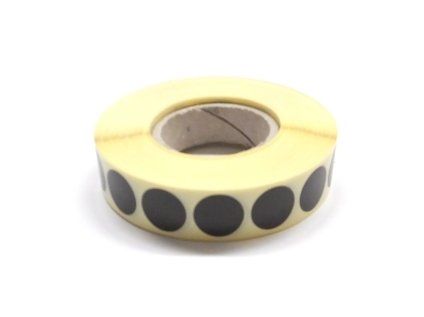 zalepky na terce cerne 16mm 2000ks 0