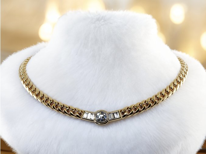 Luxusní Zlatý Koliér s Investičními Diamanty