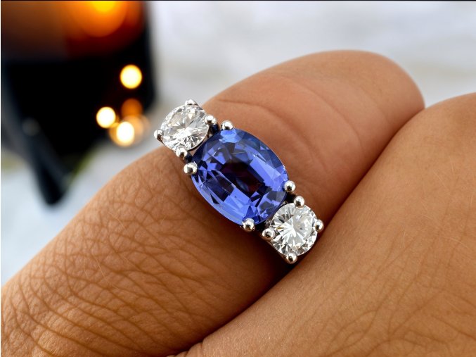 Zlatý Prsten Trilogie s Tanzanitem a Diamanty