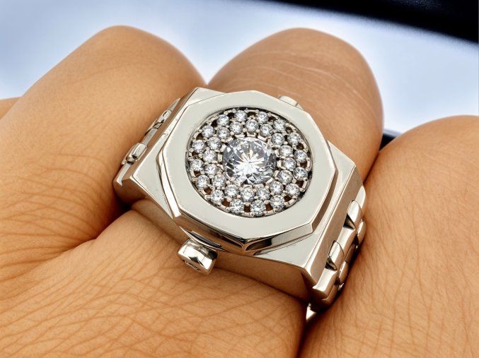 Autorský Pánský Prsten ¨Audemars Piguet¨ s Diamanty