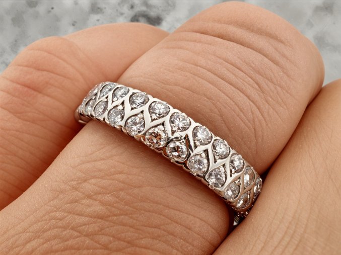 Zlatý Memory Prsten s Diamanty