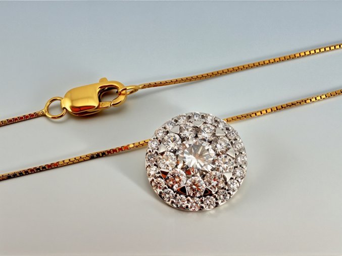 Zlatý Diamantový Náhrdelník