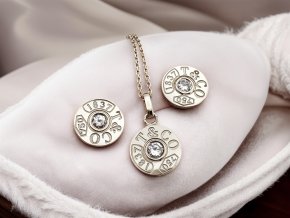Zlatý Dvoudílný Set ¨Tiffany¨ s Diamanty