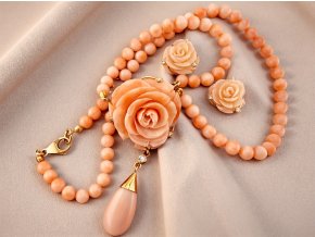 Vzácný Dvoudílný Korálový Set