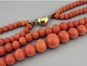 Náhrdelník z Mořských Sardegna Korálů se Zlatou Sponou