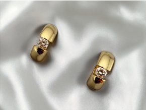 Zlaté Náušnice s Kvalitními Diamanty