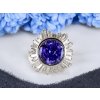 Platinový Prsten ¨Balerína¨ s Tanzanitem a Diamanty
