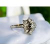 Starožitný Zlatý Prsten ¨Kytička¨ s Diamanty