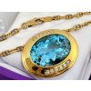 Luxusní Náhrdelník s Mimořádným Topasem a Diamanty