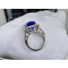 Halo Prsten s Investičním Tanzanitem AAA+ a Diamanty