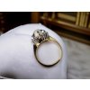 Antik Zlatý Prsten s Australským Opálem a Diamanty