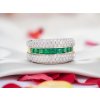 Zlatý Portugalský Prsten s Top Diamanty a Smaragdy