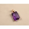 Art Deco Zlatý Přívěs s Ametystem