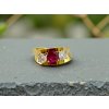 Zlatý Prsten ¨Trilogie¨ s Rubínem a Diamanty