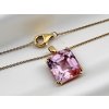 Zlatý Náhrdelník s Kunzitem