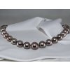 Perlový Náhrdelník s Tahitskými Perlami a Zlatou Sponou