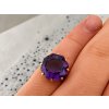 Starožitný Zlatý Prsten se Solitérním Ametystem  14k zlato, Váha 7,5 gr, Ametyst 8,5 ct