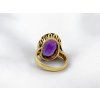 Starožitný Zlatý Prsten se Solitérním Ametystem