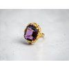 Starožitný Zlatý Prsten s Ametystem