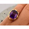 Starožitný Zlatý Prsten s Ametystem