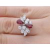 Vintage Prsten s Rubíny a Diamanty
