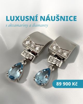 💙 Jedny náušnice, dva styly. Ráno decentní diamantové čočky, večer rozzáří uši visící akvamaríny barvy čirého moře — stačí...