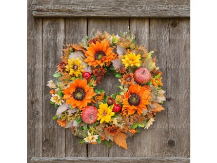 jesenny veniec so slnecnicami 32cm
