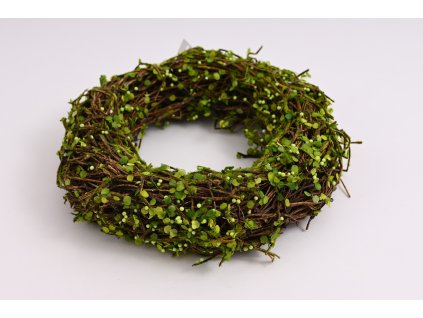 Veniec prutený zelený 25cm