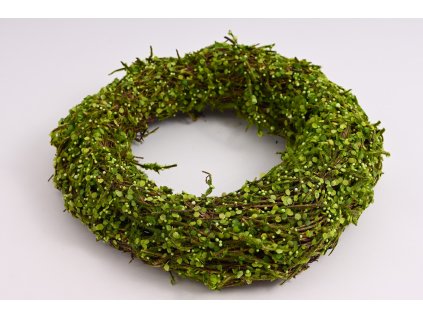 Veniec prutený zelený 30cm