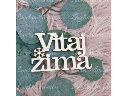 napis vitaj zima prirodny