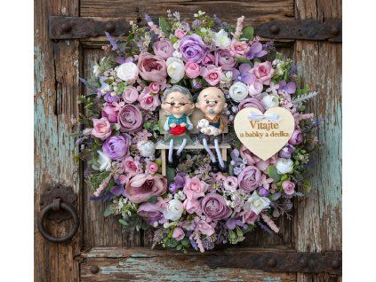 Veniec babka a dedko 42cm