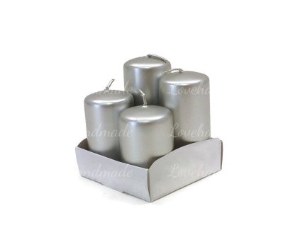 adventne sviecky strieborne perletove postupne